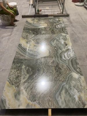 Interior Wall Decotion Waterproof PVC UV Marble Plastic Sheet 1220x2800mm