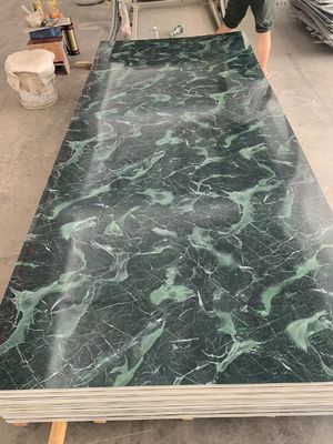 Interior Wall Decotion Waterproof PVC UV Marble Plastic Sheet 1220x2800mm