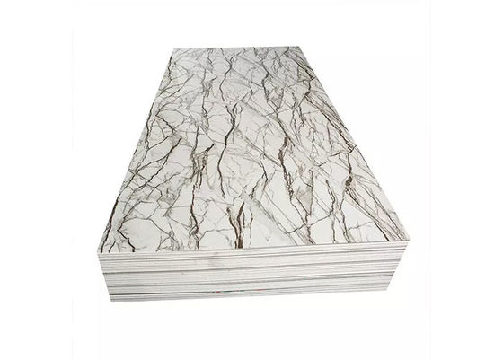 Interior Wall Decotion Waterproof PVC UV Marble Plastic Sheet 1220x2800mm