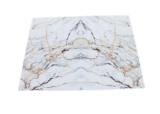 Interior Wall Decotion Waterproof PVC UV Marble Plastic Sheet 1220x2800mm