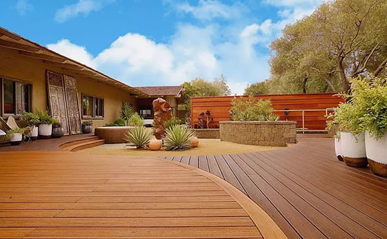 3d Embossed WPC Wood Decking Outdoor Wooden Plastic Composite Flooring