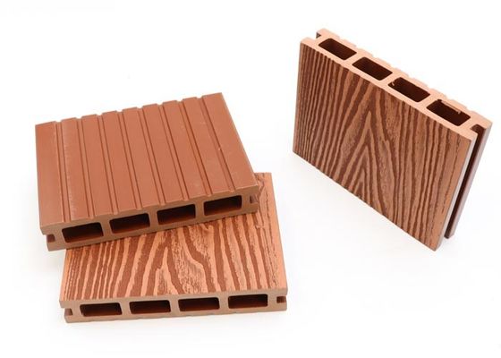 3D Embossed Composite Interlocking Tiles Outdoor WPC Flooring Decking