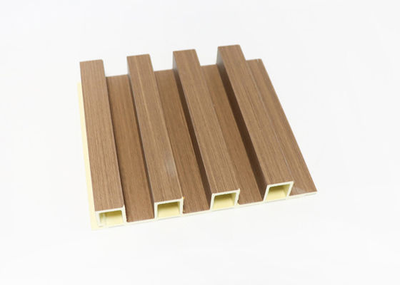 Wooden Grain Indoor Flute PVC Interior WPC Wall Panel For Decoration