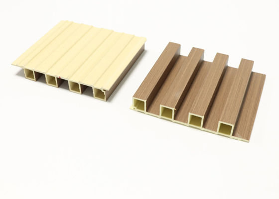 Wooden Grain Indoor Flute PVC Interior WPC Wall Panel For Decoration