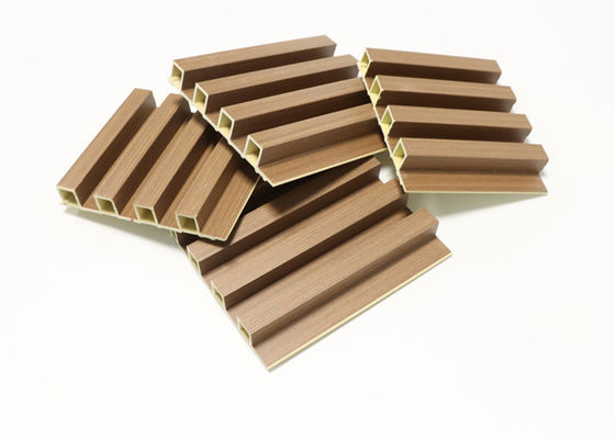 Wooden Grain Indoor Flute PVC Interior WPC Wall Panel For Decoration