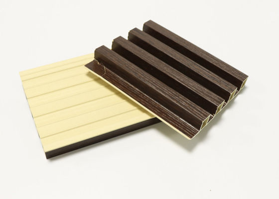Wooden Grain Indoor Flute PVC Interior WPC Wall Panel For Decoration