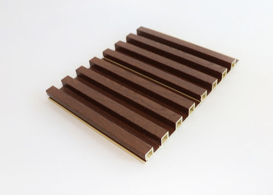 Wooden Grain Indoor Flute PVC Interior WPC Wall Panel For Decoration