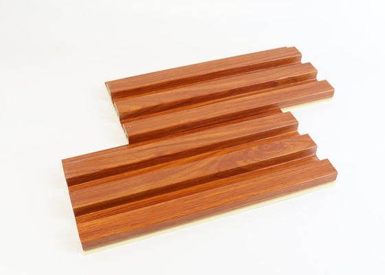 Wooden Grain Indoor Flute PVC Interior WPC Wall Panel For Decoration