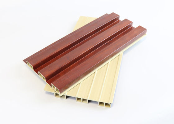 Indoor Decoration Wood Fluted Composite WPC Wall Panel 160mm x 24mm Waterproof