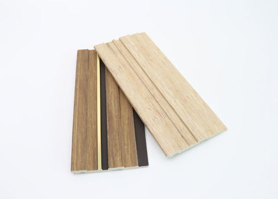 Wood Color Saudi Arabia Fluted Interior PS Wall Panel For Interior Decoration