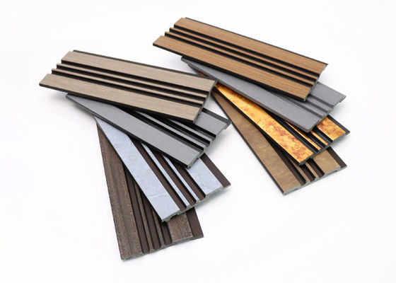 Wood Color Saudi Arabia Fluted Interior PS Wall Panel For Interior Decoration