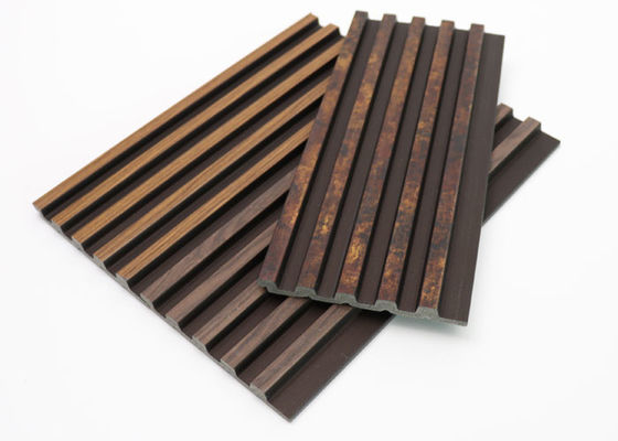 Wood Color Saudi Arabia Fluted Interior PS Wall Panel For Interior Decoration
