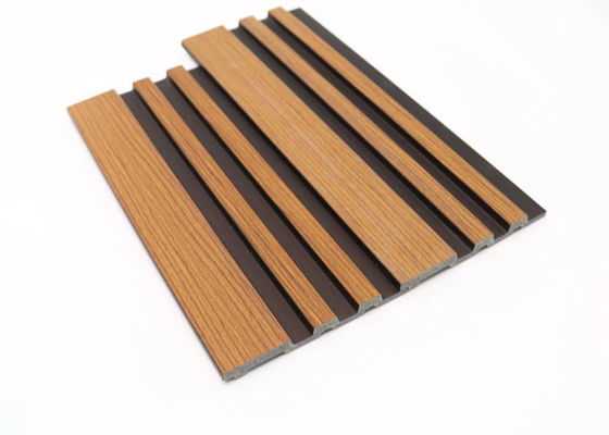 Wood Color Saudi Arabia Fluted Interior PS Wall Panel For Interior Decoration