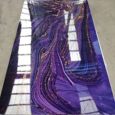 3D Printing PVC Marble Sheet UV Marble 1220x2440 Mm For Wall Decoration