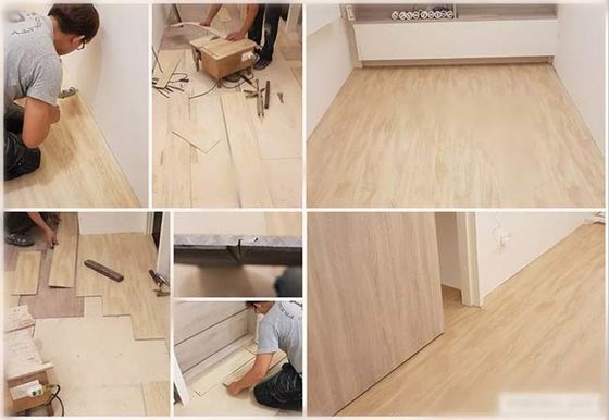 4mm 3.5mm Floor Interlock Click 4mm Vinyl SPC Click Flooring Indoor Tiles