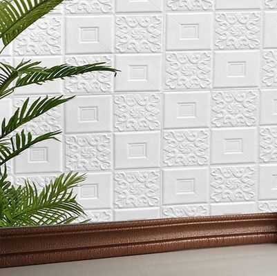 White PE Wall Panels 70x77cm 3D PE Foam Wall Sticker For Home Decoration