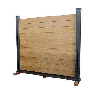 Wooden Grain Wpc Wall Fence Panel Outdoor For House