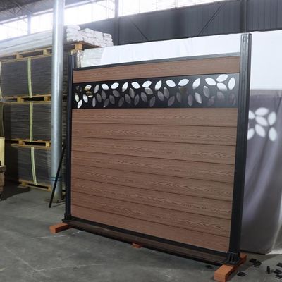 Wooden Grain Wpc Wall Fence Panel Outdoor For House