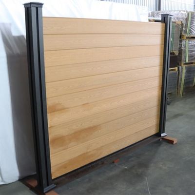 Wooden Grain Wpc Wall Fence Panel Outdoor For House