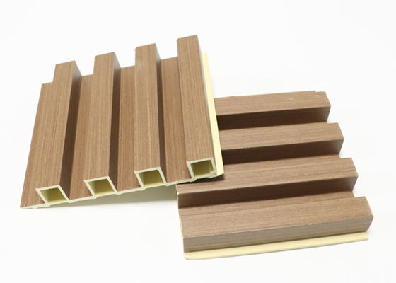 Fluted Wood Composite Wpc Wall Panel Waterproof For Interior Decoration