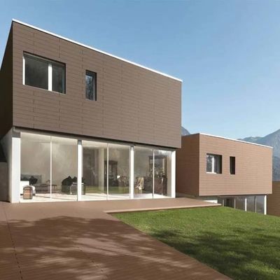 Wooden Texture Wpc Wall Panel Cladding Luxury Eco Friendly Outdoor For Yard Decoration
