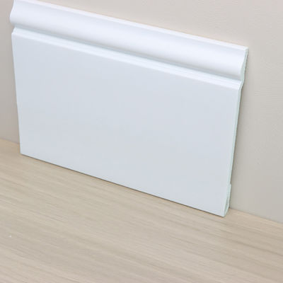 Laminated PS White Color Skirting Baseboard In Flooring Accessories Fireproof