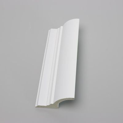 White Decorative Skirting Tile Baseboard Primed Moulding With Led Light