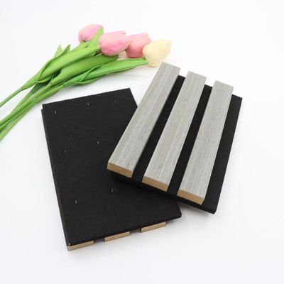 Wood Veneer Luxury Acoustic Panels Fabric Wooden Grooved Fluted