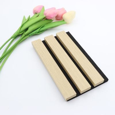 Wooden Grain Acoustic Fluted Panel Board Soundproof For Interior Decoration