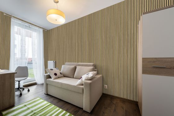 Wooden Grain Acoustic Fluted Panel Board Soundproof For Interior Decoration