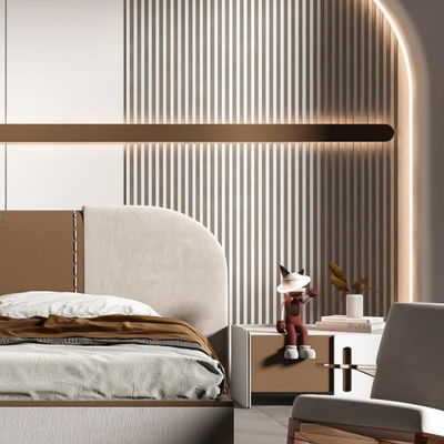 WPC Wooden Grain Laminated Indoor Wpc Wall Panel For Interior Decoration
