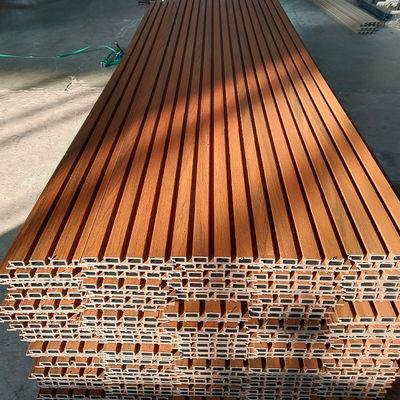 WPC Fluted Wall Panels Exterior Co-extrusion Wood Plastic Composite Wall Cladding