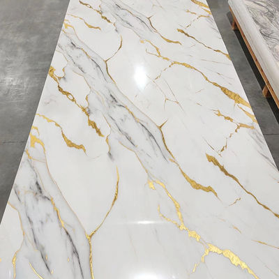 4*8 Ft UV PVC Marble Sheet Waterproof Hot Stamping/3D Printed Indoor Panels UV Boards