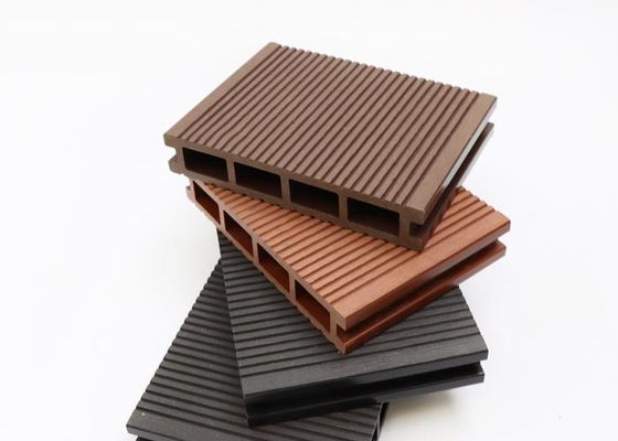 Co Extrusion Exterior WPC Decking Hollow Composite Decking Board