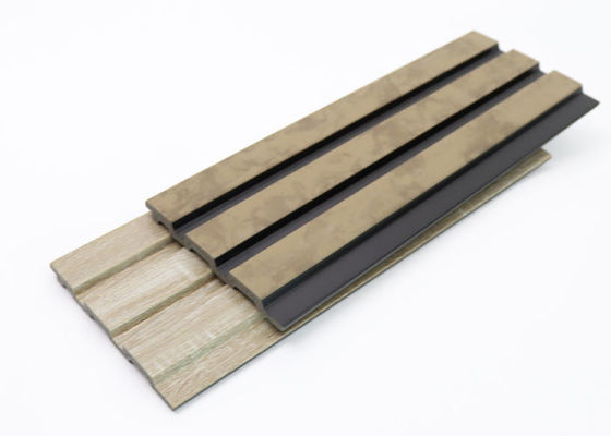 WaterProof Soundproof Fluted PS Wall Panels Easy Installation Wood Plastic Composite