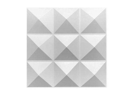 Waterproof Interior PVC Decorative 3D Wall Panels 1mm Shining Gold Diamond Design