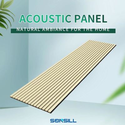 100% Polyester+MDF With Veneer Acoustic Board Square Shape Soundproofing