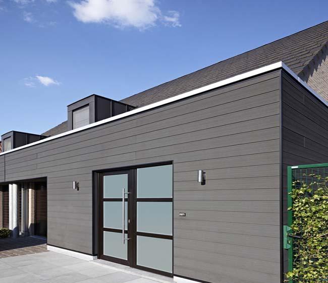 Co Extrusion Outdoor 159x10mm Exterior WPC Wall Panel Cladding Wall Panel