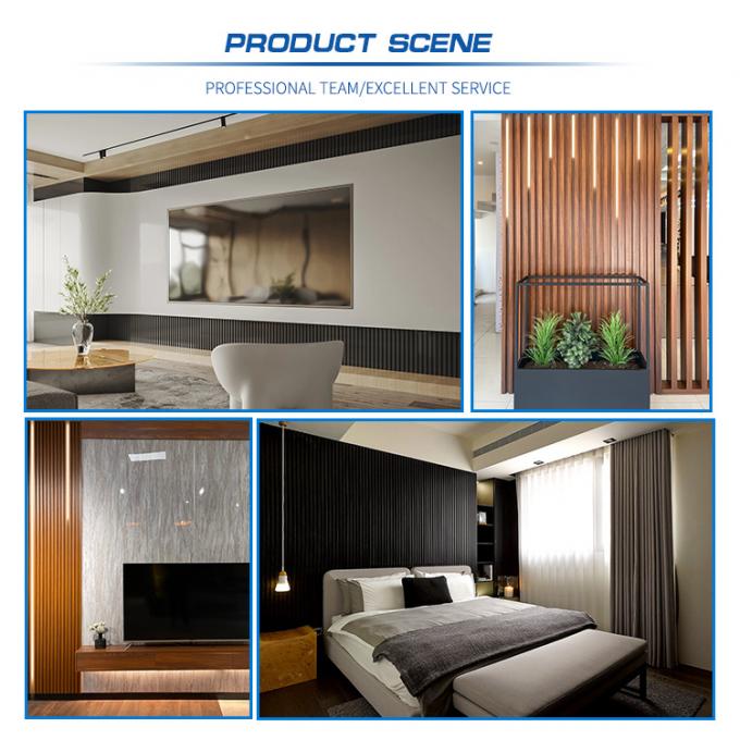 Eco Friendly WPC Indoor Wall Cladding Fluted Wall Panel Interior Decoration