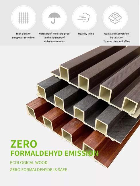 WPC Wooden Grain Laminated Indoor Wpc Wall Panel For Interior Decoration