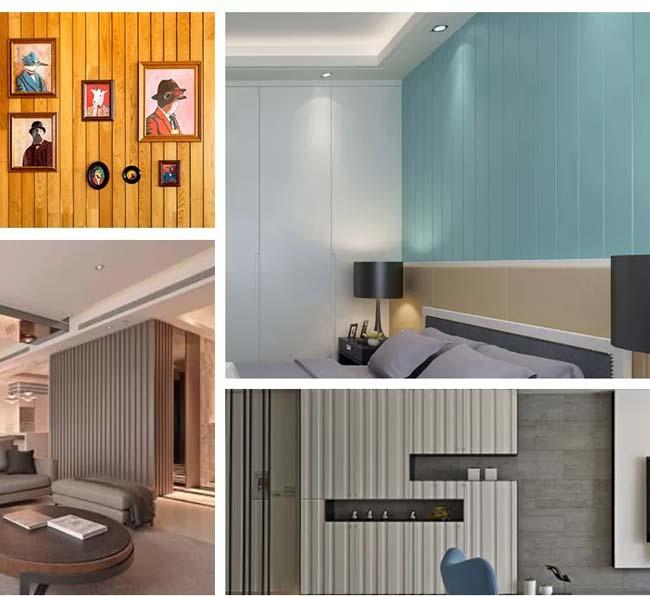 WPC Wooden Grain Laminated Indoor Wpc Wall Panel For Interior Decoration