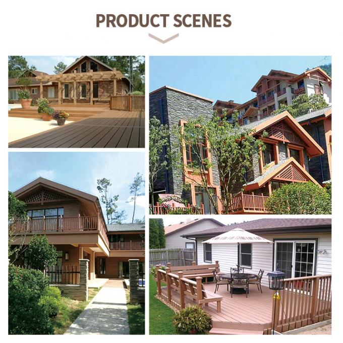 Modern WPC Wall Panels with Wood Grain Texture for Exterior Decoration