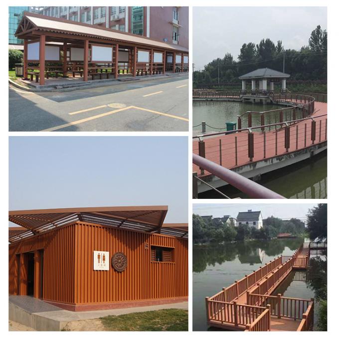 Modern WPC Wall Panels with Wood Grain Texture for Exterior Decoration