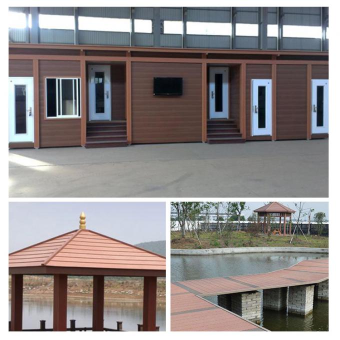 Modern WPC Wall Panels with Wood Grain Texture for Exterior Decoration