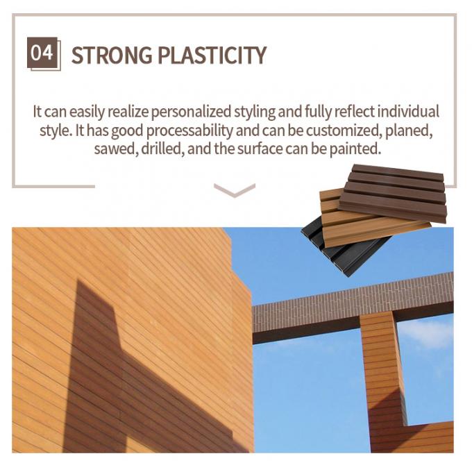 Outdoor Wooden WPC Wall Cladding Decorative 219*26mm