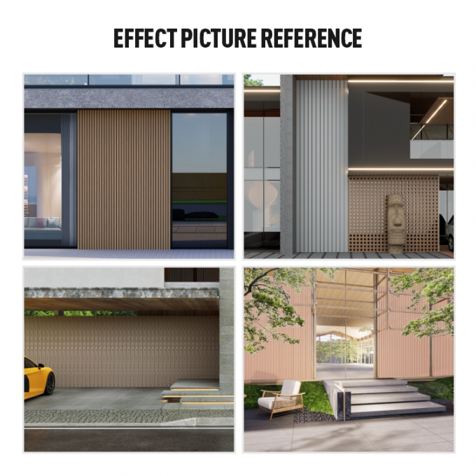 Exterior WPC Wall Cladding for Building Facades and Outdoor Wall Decoration