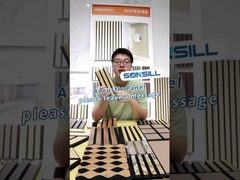 Fireproof Square Edge Acoustic Board Panel Wood Slat Panel For Home Decoration