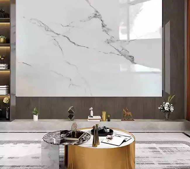 1220x2800x3mm PVC Marble Sheet Wall Decorative UV Board For Saudi Arabia