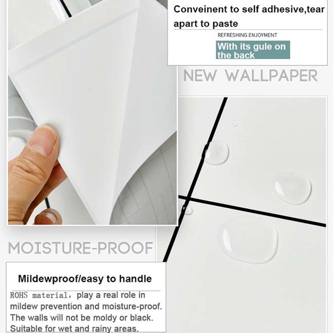Stone Wall Paper Rolls 3d Brick PVC Wallpaper Sticker Roll Self