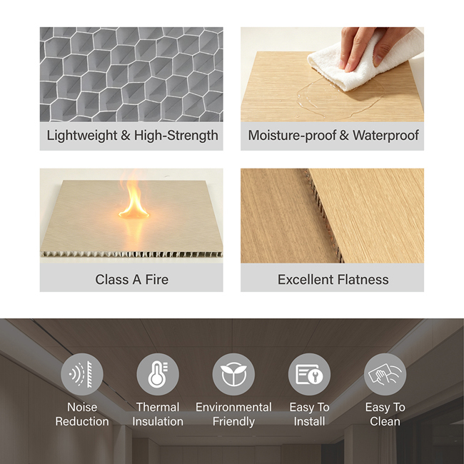 Premium Aluminum Honeycomb Ceiling Panel – Lightweight, Fire Resistant, Waterproof & Durable Suspended Ceiling Solution for Commercial and Architectural Applications